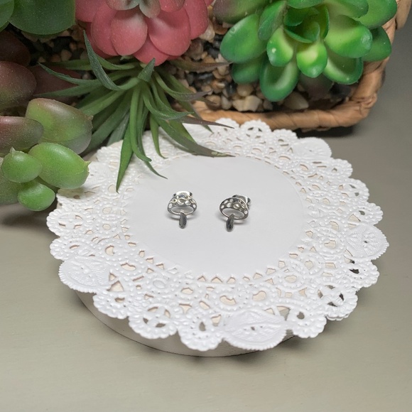 Fairy Mushroom Stainless Steel Earrings - Picture 5 of 9